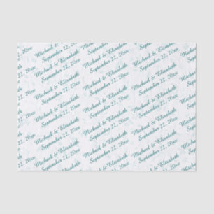 Personalised Wedding - Turquoise Tissue Paper