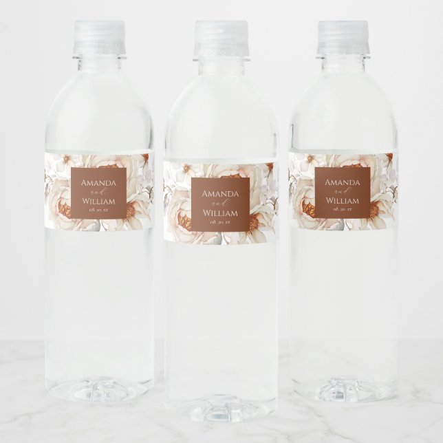 Personalised Wedding Water Bottle Label (Bottles)