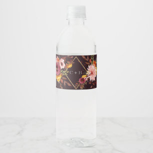 Personalised wedding water bottle labels