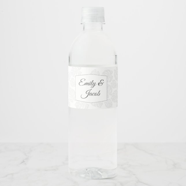 Personalised Wedding Water Bottle Stickers (Front)