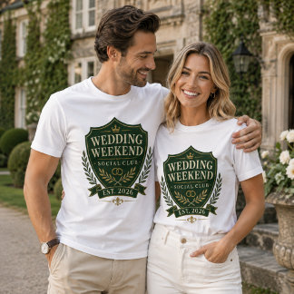 Personalised Wedding Weekend Social T-Shirt