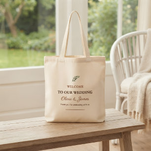 Personalised Wedding Welcome Bag Rustic Elegant