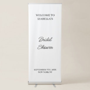 Personalised Wedding Welcome Bridal Shower Engaged Retractable Banner