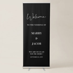 Personalised Wedding Welcome Decor Rehearsal Party Retractable Banner