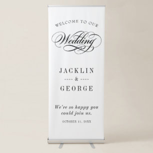 Personalised Wedding Welcome Retractable Banner