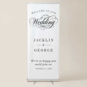 Personalised Wedding Welcome Retractable Banner