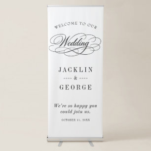 Personalised Wedding Welcome Retractable Banner