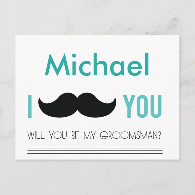 Personalised Wedding Will you be my groomsman card (Front)