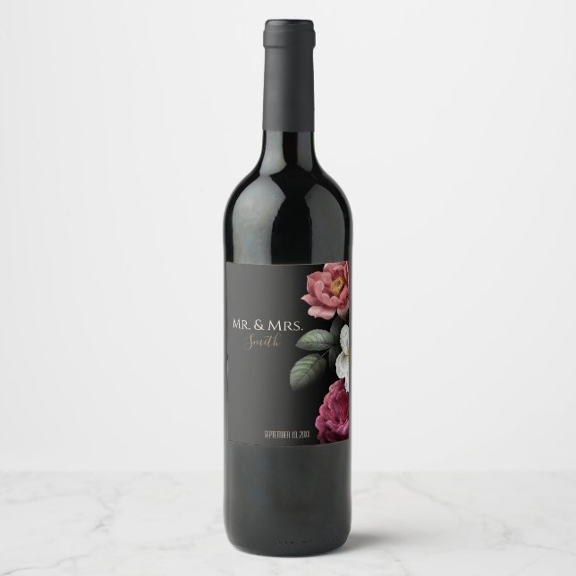 Personalised Wedding Wine Label (Front)