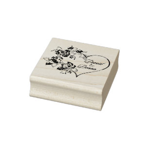 Personalised Wedding Wood Art Stamp