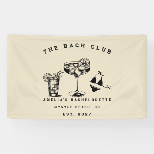 Personalised Weekend Trip Beach Bachelorette Party Banner (Horizontal)
