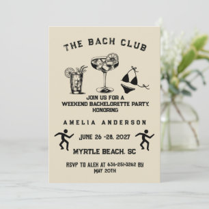 Personalised Weekend Trip Beach Bachelorette Party Invitation