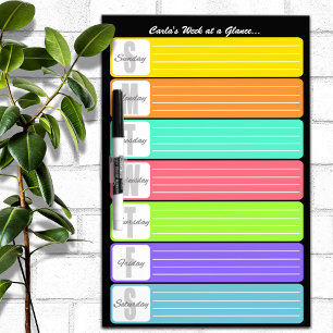 Personalised Weekly Reminder Dry Erase Board