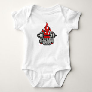 Personalised Weight Lifting Dumbbell Fitness Gym Baby Bodysuit