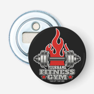 Personalised Weight Lifting Dumbbell Fitness Gym Bottle Opener
