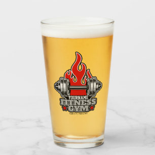 Personalised Weight Lifting Dumbbell Fitness Gym Glass