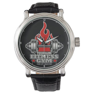 Personalised Weight Lifting Dumbbell Fitness Gym L Watch