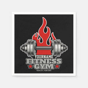 Personalised Weight Lifting Dumbbell Fitness Gym Napkin