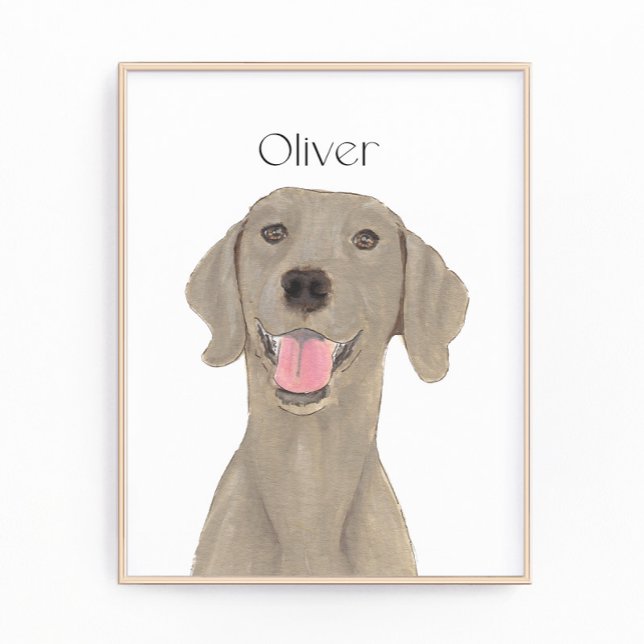 Personalised Weimaraner Art Photo Print (Creator Uploaded)