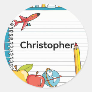 Personalised Welcome Back to School Name Stickers