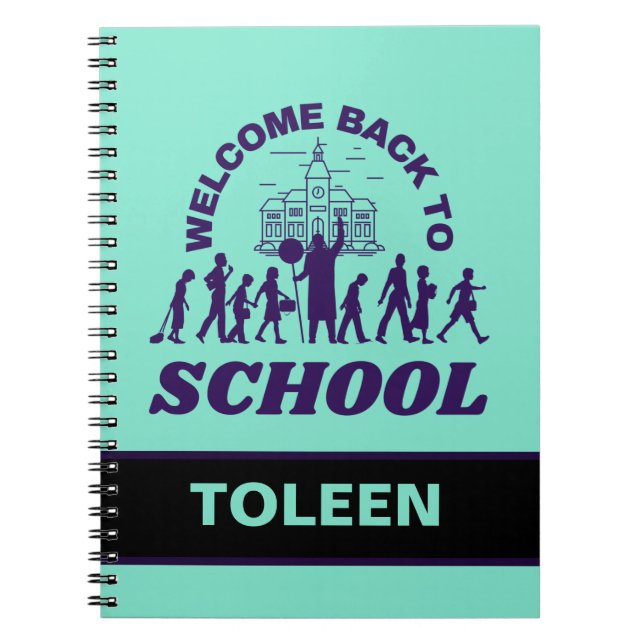 Personalised Welcome Back To School                Notebook (Front)