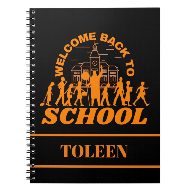 Personalised Welcome Back To School                Notebook (Front)