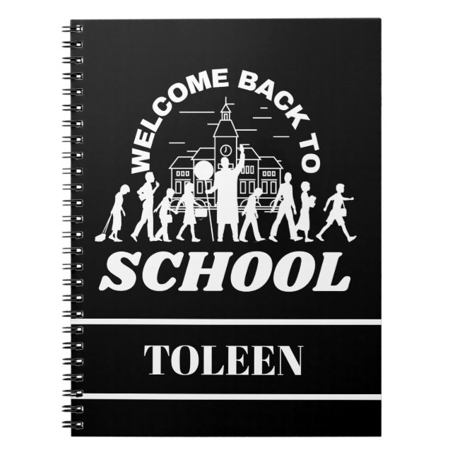 Personalised Welcome Back To School                Notebook (Front)