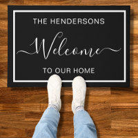Personalised Welcome Black