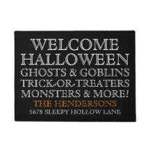Personalised Welcome Halloween Doormat
