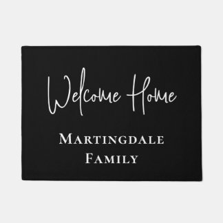 Personalised Welcome Home Monogram Name Doormat