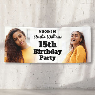 Personalised Welcome Sign 15th Birthday Girl Photo