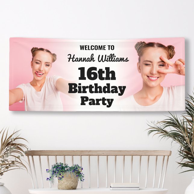 Personalised Welcome Sign 16th Birthday Girl Photo (Personalized Welcome Sign 16th Birthday Girl Photo
)