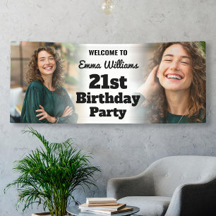 Personalised Welcome Sign 21st Birthday Girl Photo