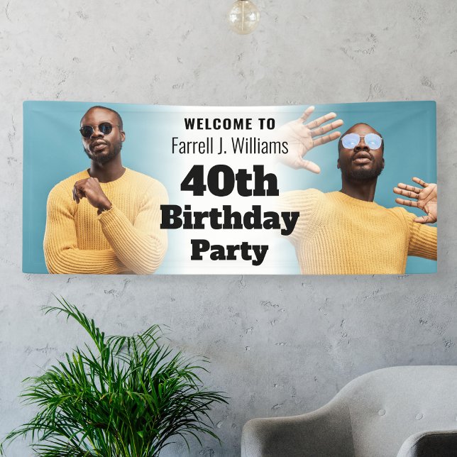 Personalised Welcome Sign Photo Men 40th Birthday (Personalized Welcome Sign Photo Men 40th Birthday
)