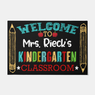 Personalised Welcome To Kindergarten Classroom Doormat