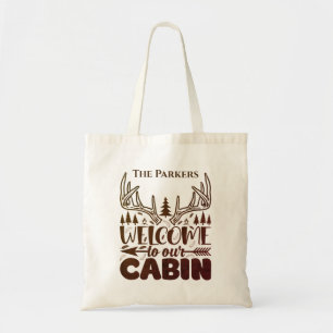 Personalised Welcome To Our Cabin Tote Bag