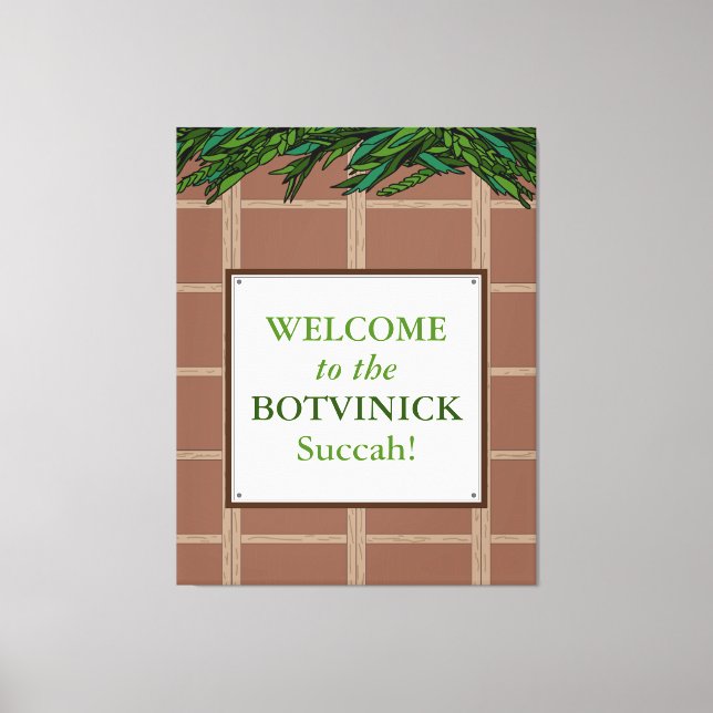 Personalised - Welcome to Succah  Canvas Print (Front)