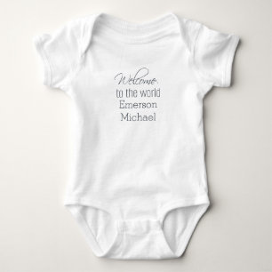 Personalised "Welcome to the World" baby bodysuit