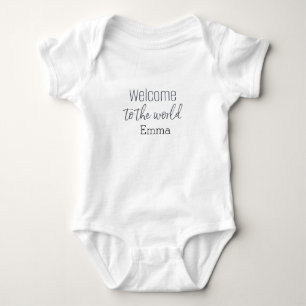 Personalised "Welcome to the World" baby bodysuit