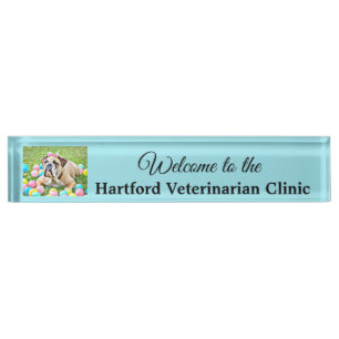 Personalised Welcome Veterinarian Name Plate Sign