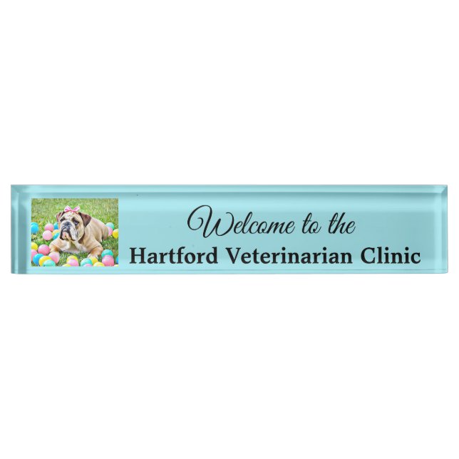 Personalised Welcome Veterinarian Name Plate Sign (Front)