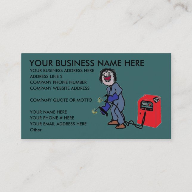 Personalised Welder Business Card (Front)