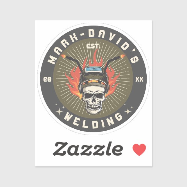 Personalised Welder Metal Worker Welding Workshop (Sheet)