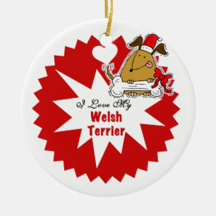 Personalised Welsh Terrier Keepsake Ornament