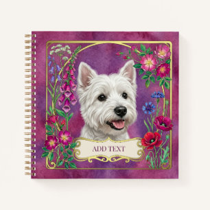 Personalised West Highland Dog Pink Notebook
