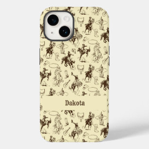Personalised Western Cowboy Rodeo Horses iPhone 14 Case