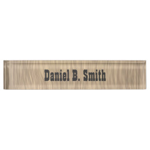 Personalised Western Faded Wood Look Nameplate