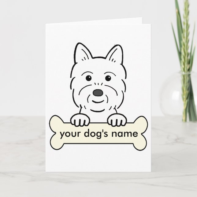 Personalised Westie Card (Front)