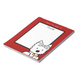 Personalised Westie Girl Notepad