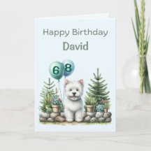 Personalised Westie Happy Birthday Card